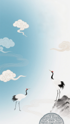 中国风蓝色背景高清素材