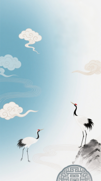 中国风蓝色背景高清素材