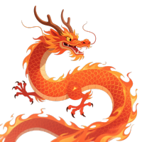 纯白色中国龙PNG素材