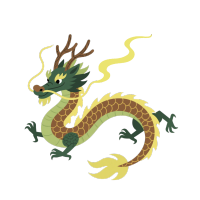 中国龙插画素材