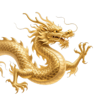 金色中国龙矢量图标