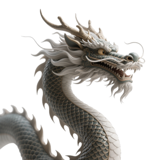 3D中国龙PNG插图