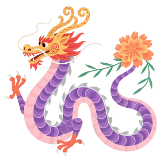 中国龙插画素材