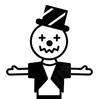 极简风小丑插图
