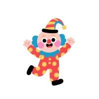 可爱Q版小丑插图