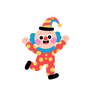 可爱Q版小丑插图