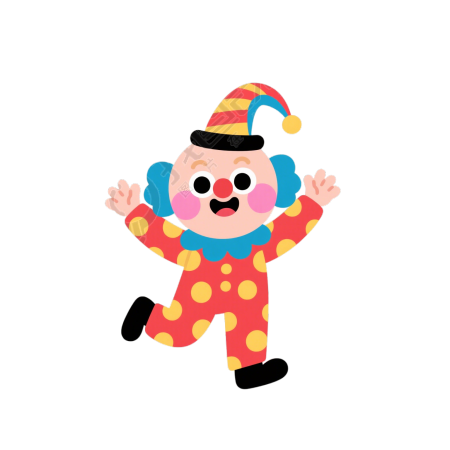 可爱Q版小丑插图