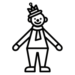 极简风小丑插画