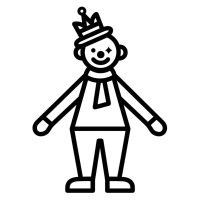 极简风小丑插画