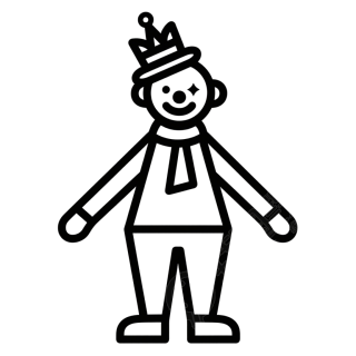 极简风小丑插画
