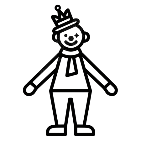 极简风小丑插画