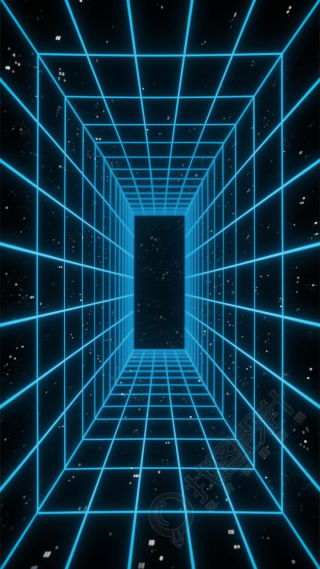 3D立体网格空间科技可视化