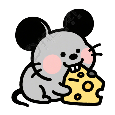 可爱老鼠涂鸦素材