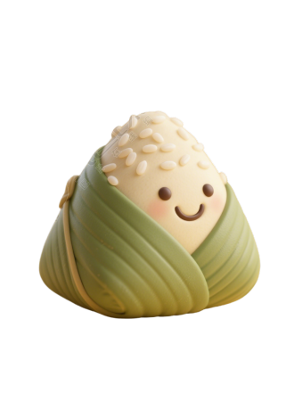 可爱粽子PNG插图