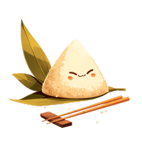 童趣粽叶插画