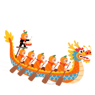 划龙舟传统节庆PNG素材