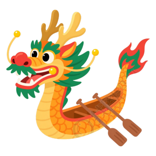 端午节划龙舟PNG素材