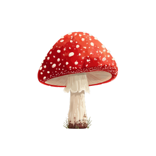 卡通毒蝇伞菌