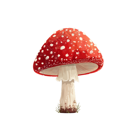 可爱卡通蘑菇插图
