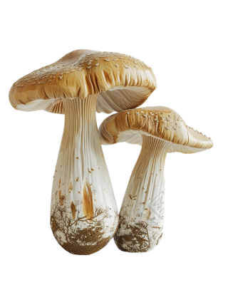 3D渲染蘑菇