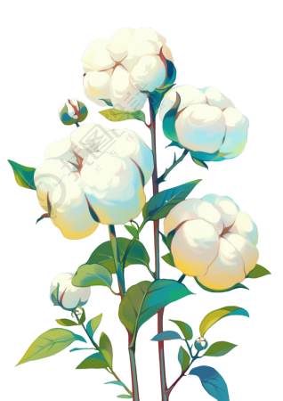 棉花简约素材
