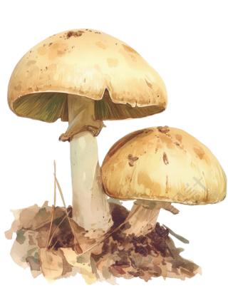 水彩蘑菇素材