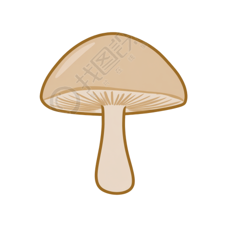 简笔画蘑菇素材