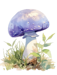 水彩蘑菇素材