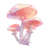 日式插画风蘑菇