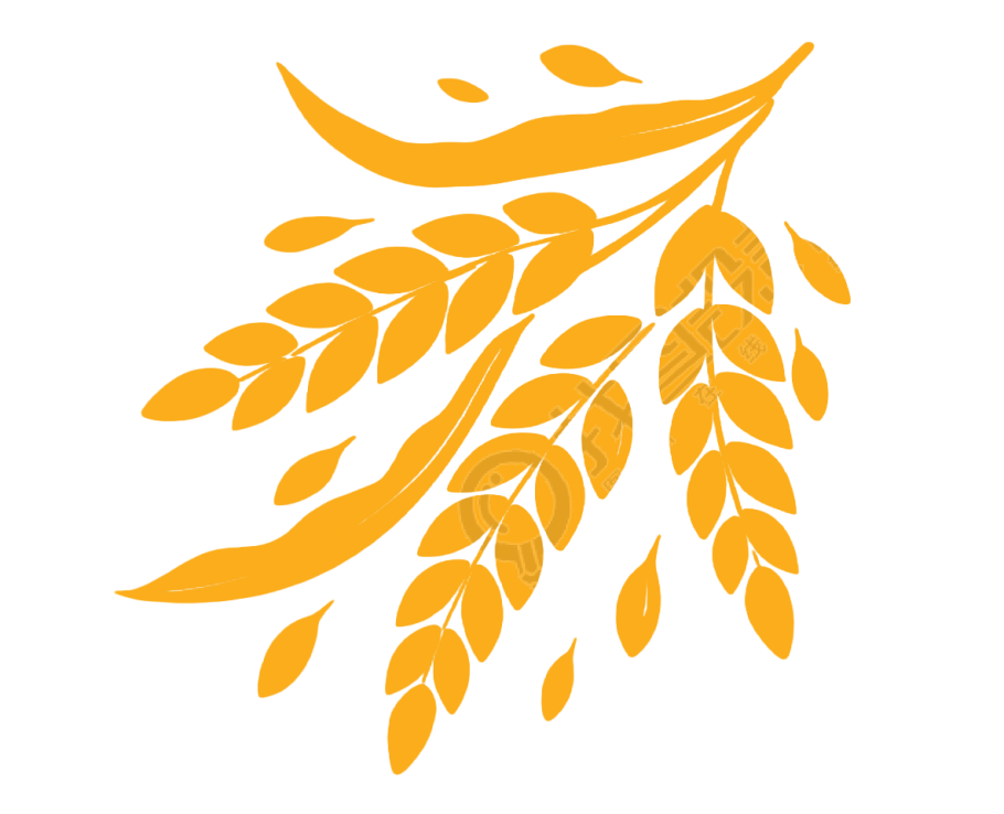 水稻秧苗LOGO图标元素