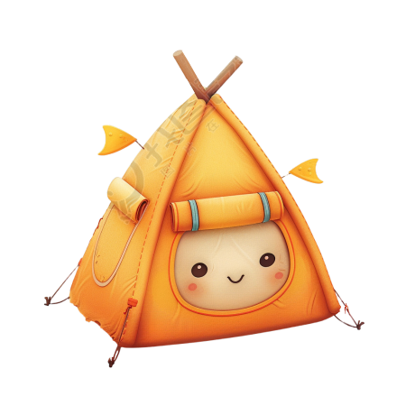 卡通露营帐篷素材