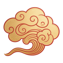金色云纹图案PNG
