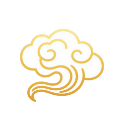 金色云纹图案PNG素材