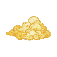 金色祥云透明背景插图