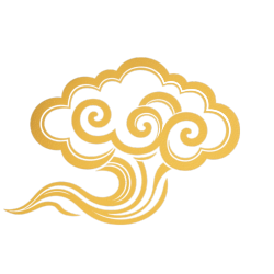 金色云纹图案PNG素材