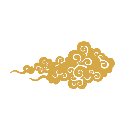 金色祥云图标设计插画
