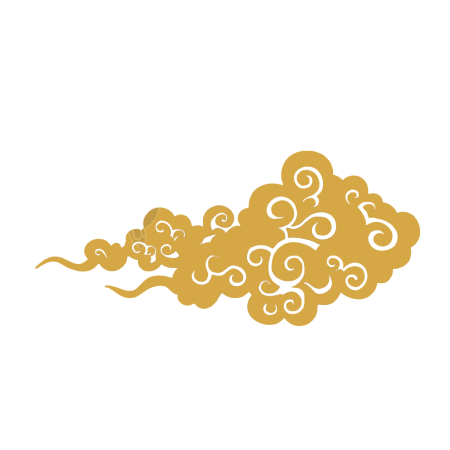 金色祥云图标设计插画