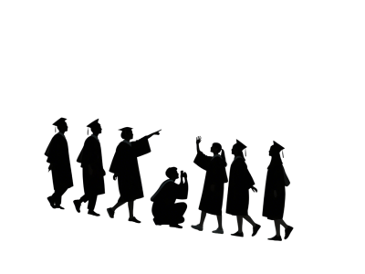 毕业典礼剪影元素
