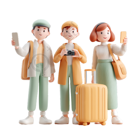 毕业旅行3D创意元素
