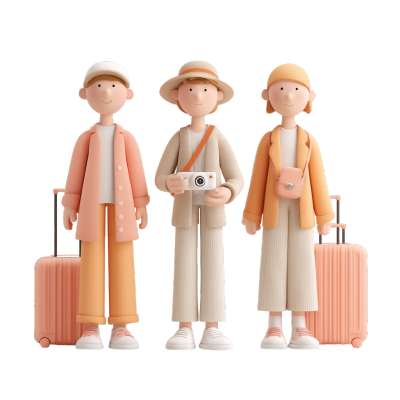 毕业旅行3D创意素材