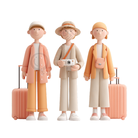 毕业旅行3D创意素材