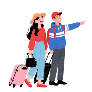 毕业旅行创意PNG插图