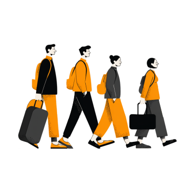 年轻人毕业旅行素材