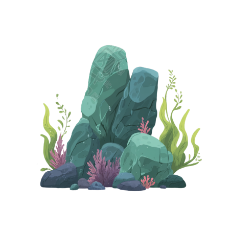 海洋珊瑚创意插图