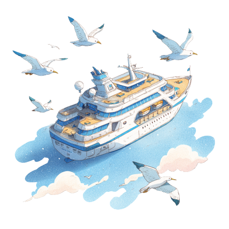 海上游轮素材
