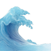 极简海浪线条艺术