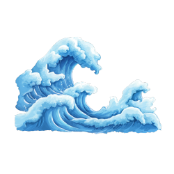 海浪插画设计