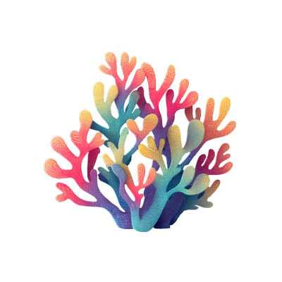 海洋珊瑚创意插画