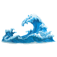 卡通海浪图案