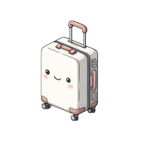 动漫旅行箱插画